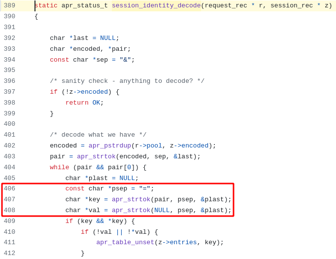 Source code: inner key/value splitting — val parsed before key is validated